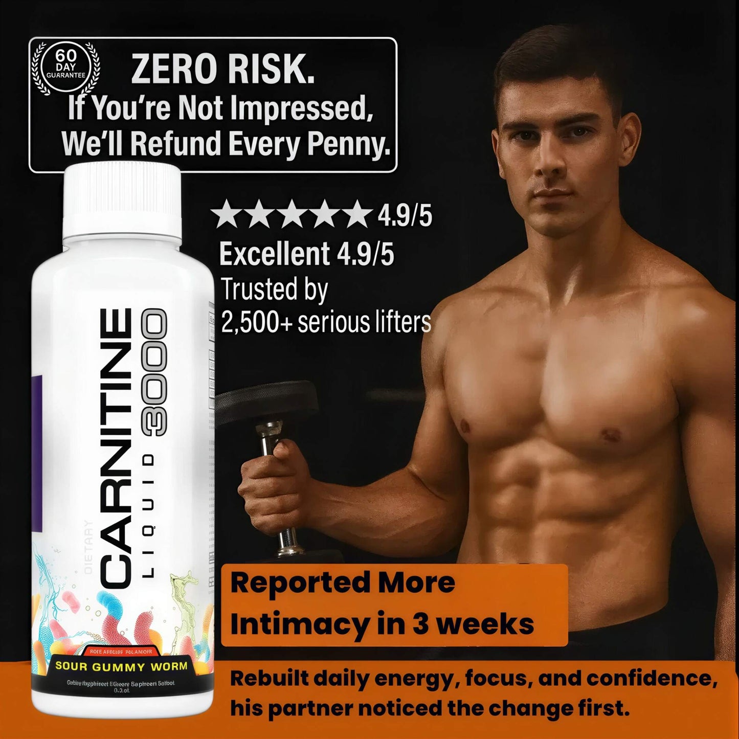 Liquid Carnitine 3000; 9 in 1 Attraction Support System Ice Cold