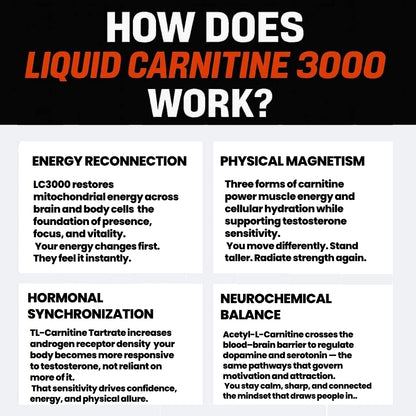 Liquid Carnitine 3000; 9 in 1 Attraction Support System Ice Cold